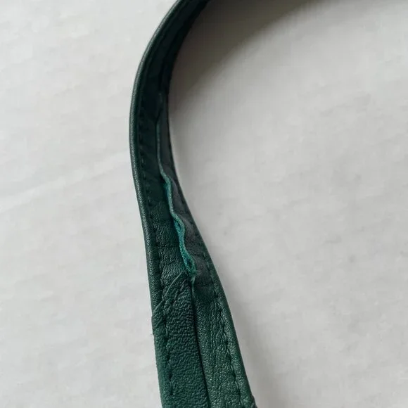 Ganson green Woven Leather crossbody bag - Picture 7 of 11